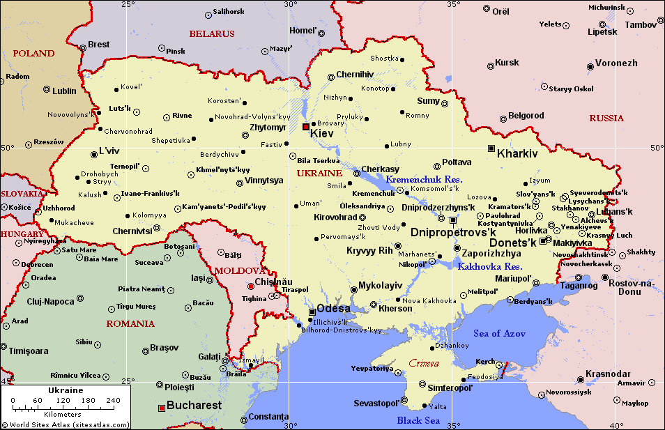 Map Ukraine Georgia Russia/Georgia War: How America Has Lost Its World Influence